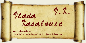 Vlada Kasalović vizit kartica